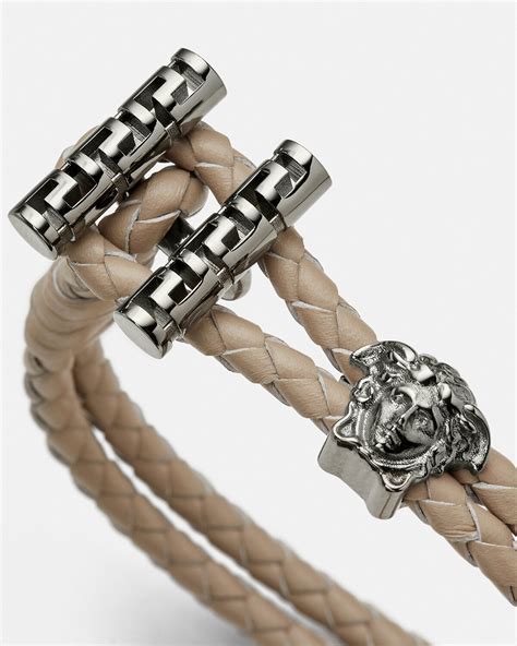 Versace braided leather bracelet